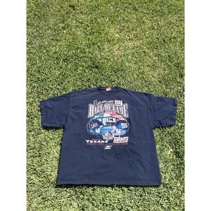 VINTAGE New York Giants Shirt Men 2XL Blue 2002 Hall Of Fame Game Reebok Tee NFL